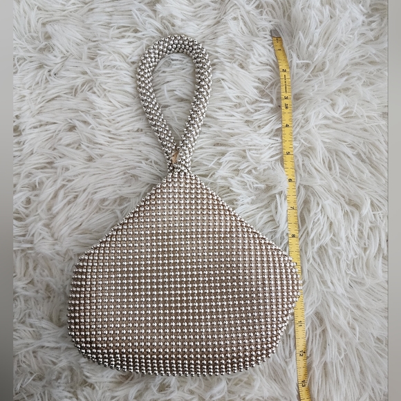 Jessica McClintock Staci Champagne Gold Wristlet - Picture 8 of 8